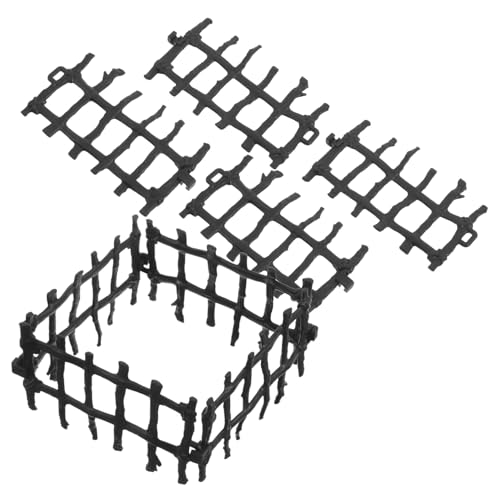 ERINGOGO 100 Piezas De Juguetes De Valla De Plástico: Juego De Accesorios para Cercas De Corral De Granja - Potrero De Granero para Animales - Panel De Figuras para Establos De Caballos