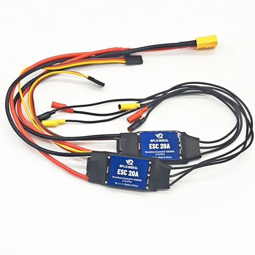 ESC sin escobillas 20A dual con conector XT-60 para optimizar vuelo RC 2