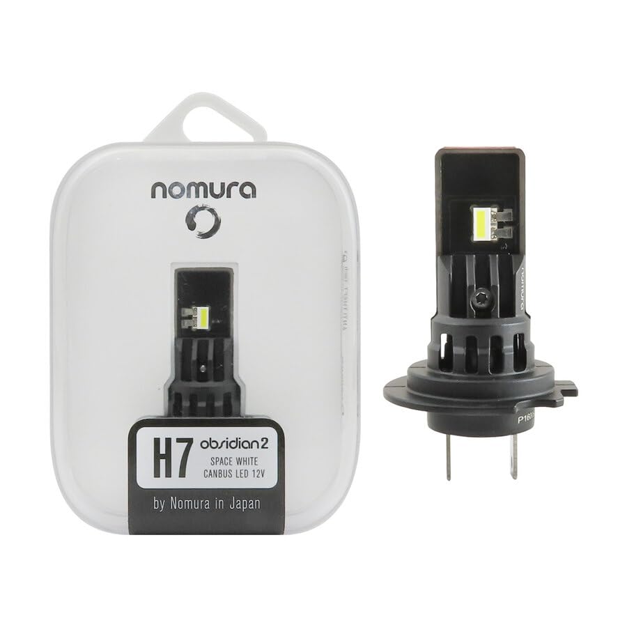 NOMURA Lampadine LED H7 Obsidian Space White 6000K Canbus - 6x Luminosità, 3300lm, Anti-Errore