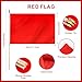 Yingnner 12 Pack Red Stick Flags Small 12x18 Inch Hand Held Flags with 24 Inch Wooden Pole Solid Red Blank DIY Graffiti Flags Decorations