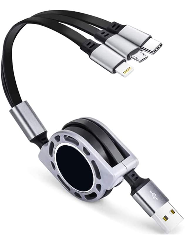 BEEWEAR Multi Retractable 3.0A Fast Charger Cord Multiple Charging Cable 3-in-1 USB Charge Cord with Type C, Micro USB for Smartphones - 1.2 Meter (B0B8X7B3BR) Amazon Price History, Amazon Price Tracker