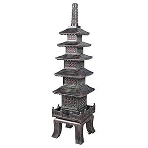 Design Toscano Nara Temple Pagoda Asian Decor Garden Statue, Grande 71 Inch Tall, Fiberglass Cast Stone Resin, Verdigris Green Bronze Finish Design Toscano Nara Temple Pagoda Asian Decor Garden Statue Grande 71 Inch Tall Fiberglass Cast Stone Resin Verdigris Green Bronze Finish