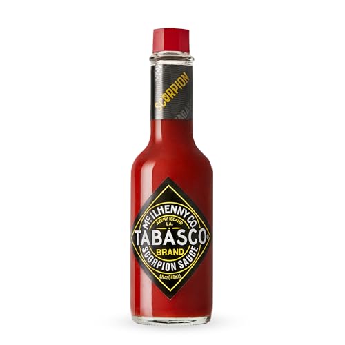 TABASCO Brand Scorpion Sauce, Fiery & Intense Hot Sauce, Glass Bottle, Bold & Hot, Scorpion Pepper, Guava, & Pineapple Blend, Great on Tacos & More, 5 Fl Oz (Pack of 1)