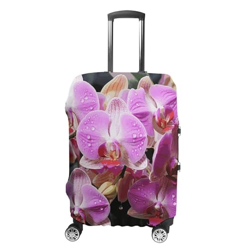 Travel Luggage Cover Elastic Suitcase Protector Anti-Scratch Washable Orchids Luggage Sleeve Tsa Approved Carry on Covers Baggage Cover Fits 18-32 Inch Luggages