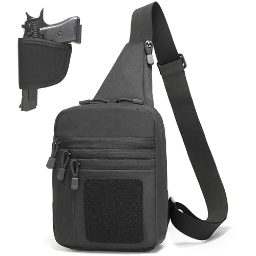 WCALULEG Concealed Carry Crossbody Gun Bag for Men, Ccw Sling Bag Tactical Shoulder Chest Pack Range...
