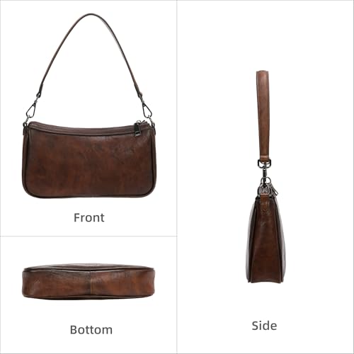 Iswee Leather Crossbody Bags for Women Small Designer Shoulder Bag Hobo Purse Satchel Handbags with Two Straps4