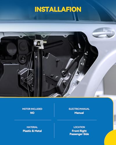 Image of PHILTOP Front Right Passenger Side Power Window Regulator only Fit for Chevrolet Model C10, R10, K10, V10, C1500, K20, K5 Blazer, C20, R1500, Blazer, K30, C30, V20, R20, K1500Replaces 740-516, / Pins