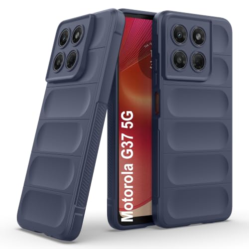 Image of Zapcase Back Case Cover for Motorola G37 5G | Compatible for Motorola G37 5G Back Cover | Liquid Silicon Magic Case with Camera Protection | Sapphire