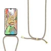 Paekear Custodia con Collana per OPPO A78 5G, Cover Trasparente Morbido Silicone con Cordino Case con Laccio Tracolla [Antiurto] [AntiGraffio] [ Antiscivolo] TPU Cover con Collana, Arcobaleno