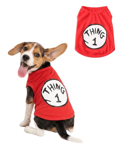 DroolingDog Thing 1 Medium Pet T-Shirt for Halloween and Themed Dog Parties