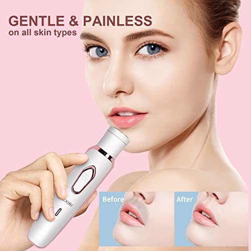 Electric Lady Shaver, AEXIRI 2 in 1 Electric Razor for Women Face Arm Leg Public Hair, Painless Bikini Trimmer Women,Rechargeable Cordless Portable Shaver with 3 Stainless Steel Blades and Float Head - Image 3