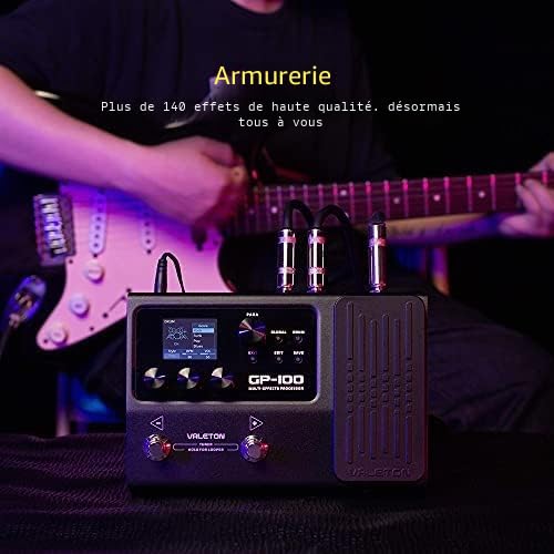 Processeur multi-effets Valeton GP-100 pour guitare et basse avec interface USB