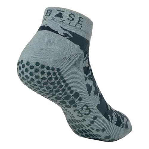 Image of Base 33 Low Rise Grip Socks - Pilates Socks with Non-Slip Grips, Arch Band Support, Wear for Yoga, Barre, Martial Arts