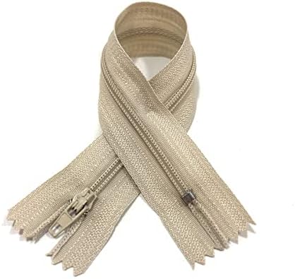 N.3 Zamknięte nylonowe zamki błyskawiczne, dostępne w 24 kolorach i pomiarach, zamek błyskawiczny do szycia, zamek błyskawiczny do szycia, zamki do szycia, (10-16cm, sosna zielona)