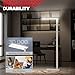 Honeywell LED Floor Lamp Modern - 02E Pro Sunturalux™ Eye Caring Standing Light, 10400LM Dimmable Reading Tall Lampara for Home Office Living Room Bedroom,100W,4000K Natural Daylight