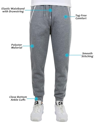 Galaxy by Harvic Mens Heavyweight Fleece Joggers3