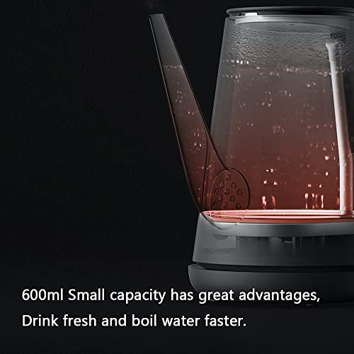 Pava Eléctrica 600ml Acero Inoxidable 1000W Color Negro miniatura 7