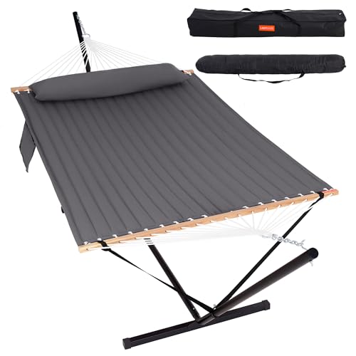 Image of Lazy Daze Double Hammock with Stand, Balance Straps & Carry Bag for Outside