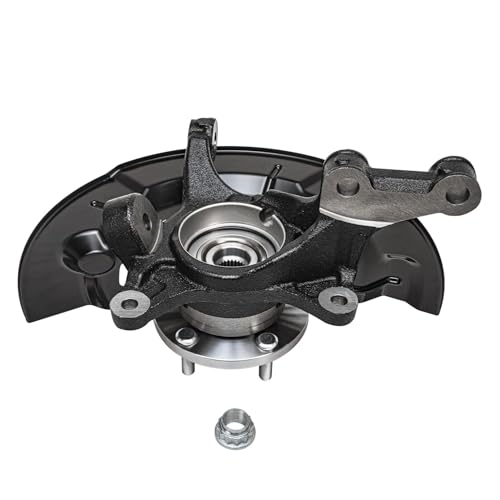 Image of Detroit Axle - 2.5L Front Left Steering Knuckle for 2012-2017 Toyota Camry, 2013 2014 2015 2016 Driver Side Steering Knuckle and Wheel Bearing Hub Assembly Replacement