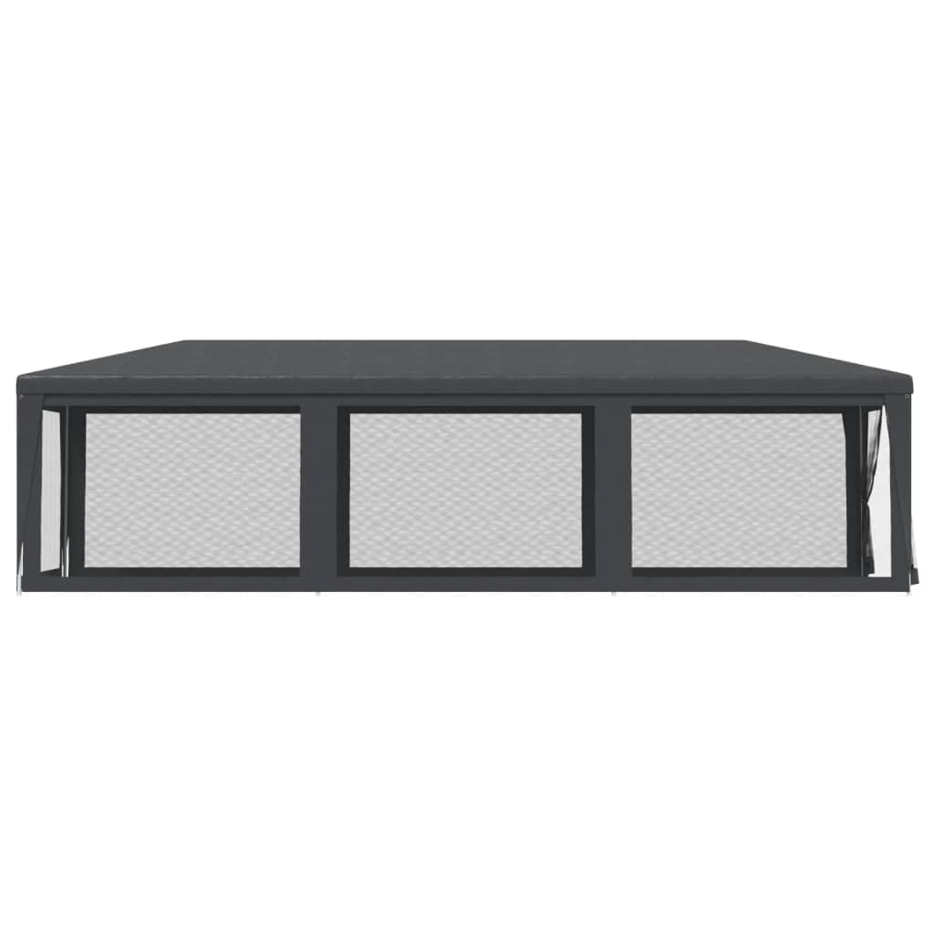 Namiot imprezowy 8 ścian Siatka HDPE szary Antracyt 3x9 m