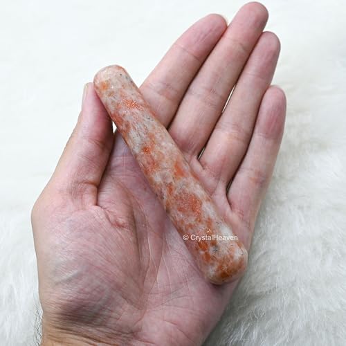 Image of Sunstone Crystal Wand - Smooth Crystal Wand for Energy Healing, Chakra Balancing, Meditation and Home Decor - Crystals and Healing Stones for Gift