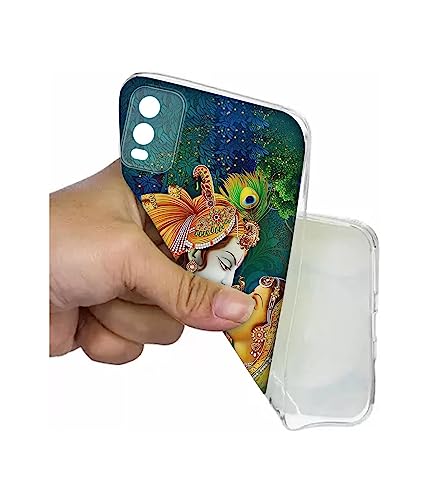 Image of Radha Kishan Love Design Printed Silicon Soft TPU Back Case Cover for Nokia C32 4G