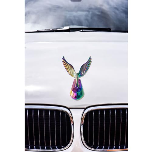 Flying Eagle Hood Ornament Metal Car Stickers Emblem Car Hood Ornaments for Trucks Chrome Colorful Purple Eagle 3D Stand Car Decals Wing Badge (Cool Simple)