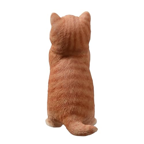 Estatua Gato Tabby Naranja 7 Pulgadas Plegando Manos miniatura 6