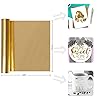 Prime Vinyl Brushed Gold Permanent Vinyl Roll, Gold Vinyl 12‘’ x 15 FT, Metallic Self Adhesive Vinyl, for All Cutting Machine, Home Decal, Easy to Weed #2