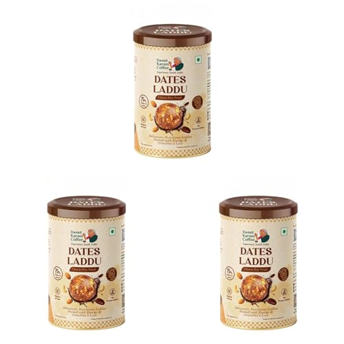 Image of Sweet Karam Coffee Dates Laddu - 180g (12 Pieces) | Dry Fruit Ladoo with Dates, Nuts & Cocoa | No Added Sugar | Protein & Fiber Rich Guilt-Free Snack | Healthy Indian Mithai | Ideal for Everyday Snacking