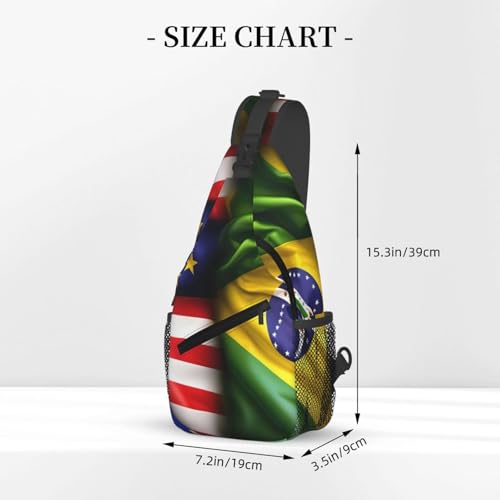 Mochila tipo bandolera con estampado de banderas miniatura 3