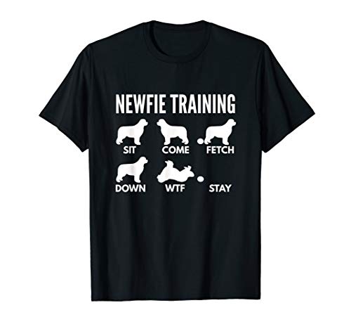 Newfie training - newfoundland dog tricks t-shirt