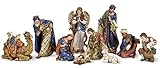Joseph's Studio by Roman - 10-Piece Nativity Set, Includes Holy Family, Three Kings, Angel, Shepherd, Sheep and Camel, 4' - 19' H, Resin and Stone, Decorative