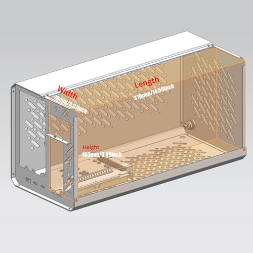 Marco de Gabinete de Computadora Avanzado de Metal para ATX37CM SFX27CM Puede Instalar 3 Ventiladores de 12CM para Tarjeta Gráfica 370mm/270mm miniatura 5