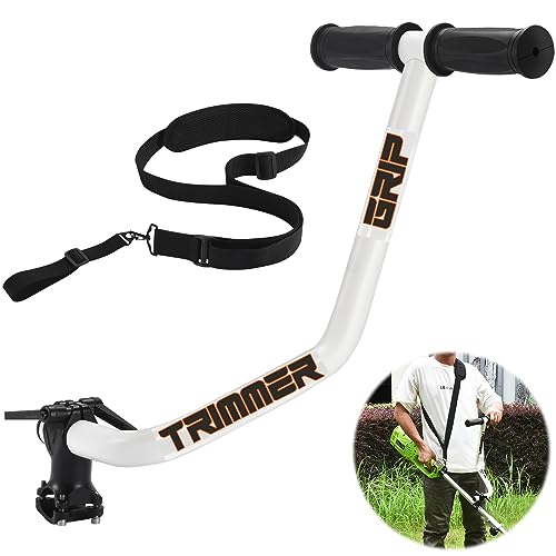 ZZM String Trimmer Handle with Shoulder Strap, Ergonomic Trimmer Grip, Weed Eater Handle Extension, Weedeater Trimmer Handle for String Trimmer, Lawn Trimmer Handle Grip for Lawn Care and Landscaping