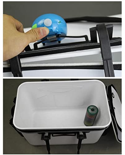 GaUmiME タックルボックス ロッドホルダー付き バッカン 釣りバッカン タックルバック 釣りバケツ 大容量 EVA素材 多機能 収納コンテナ プライヤーホルダー付き (45x27x27cm) 4枚目