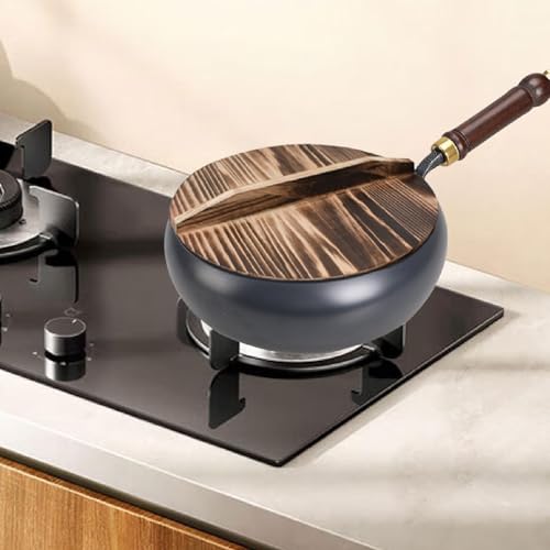 Wok de hierro de 11'' para cocina a gas multifuncional miniatura 4