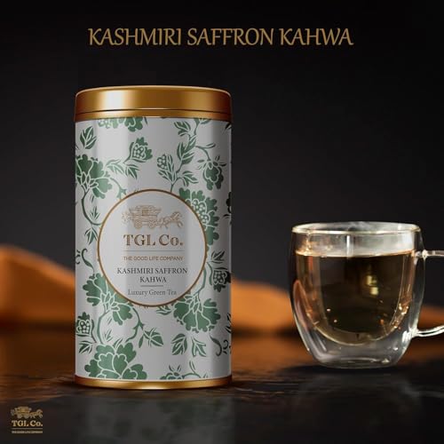 Image of TGL Co.Kashmiri Kahwa Herbal Tea Infusion (50G Tin Can)|Rich in Anti Oxidant | Refreshing | No Artificial flavor | Improve Digestion
