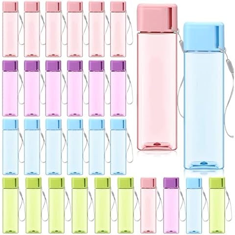 Mifoci 30 Pcs Water Bottle Bulk 17 oz Plastic Sports Water Bottles for Kids Adults Reusable Leak Proof Portable Drink Bottles Large for School Classroom Travel Camping Fitness Office(Multicolor) Cover
