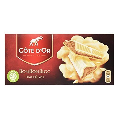 - BonBonBloc Praline White Chocolate (Premium Belgium Filled White Chocolate) (7 Oz.) [PACK OF 1]