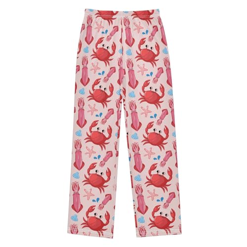ZZKKO Crabs Starfish Squid Boys Pants for Kids Jogger Pants with Pockets S-XL