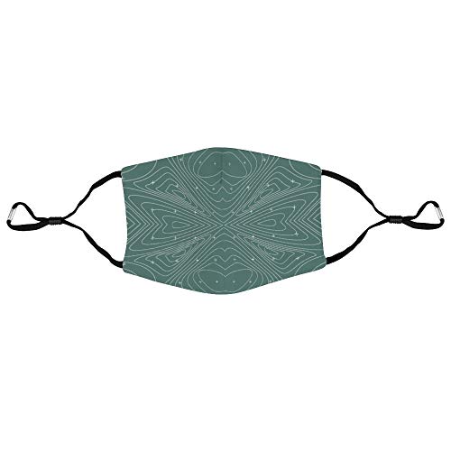 Preisvergleich Produktbild Mugsan Abstrakte Linien, Unisex, modischer Schutz, Staubschutz, Baumwolle, Mundschutz, verstellbar, austauschbar, waschbar