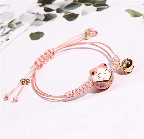 Miniatura 4 de Feng Shui Lucky Ceramics Cat Maneki Neko Fortune Pulsera de buena suerte riqueza pulseras de cuentas ajustable riqueza salud fortuna rico símbolo de