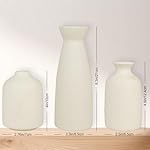 3er Vase Beige, Keramik Vasen, Moderne Rustikale Bauernhaus Home Decor, Dekorative Vasen für Pampas Grass&getrocknete Blumen, Idee Regal, Tisch, Bücherregal, Mantel – Bild 2