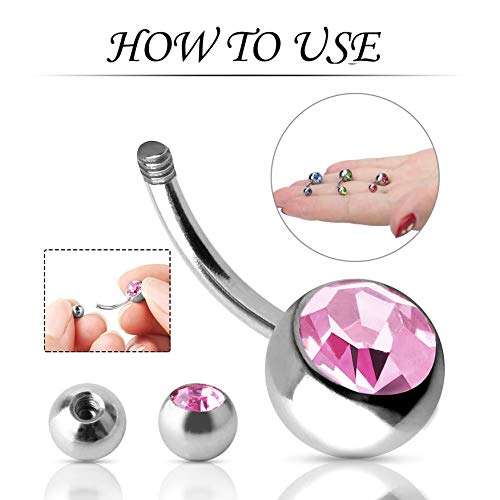 OMAIGAR Belly Rings for Women, Surgical Stainless Steel Belly Button Rings, Ideal Gift with Cute Package4