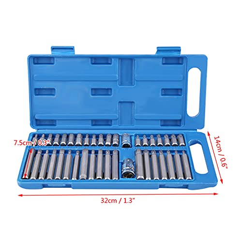 Jeu de clés à douille hexagonales coffret embout torx 1/2 - 5