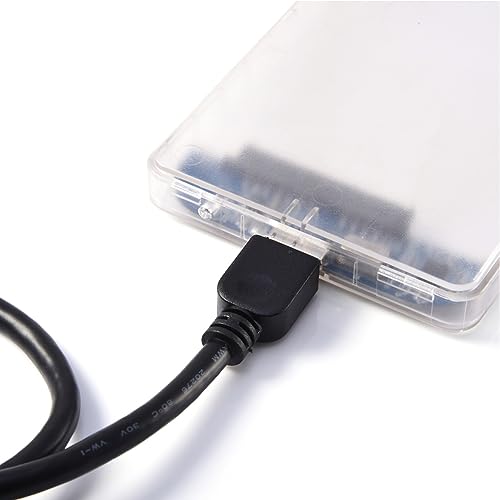 Caja externa transparente USB Micro para disco duro y SSD miniatura 3
