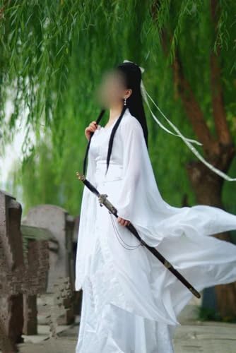 Hanfu vêtement de danse folklorique et costume de drame chinois classique blanc - 6