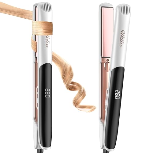 UKLISS Glätteisen Profi, 2 in 1 Haarglätter mit Keramik- &
