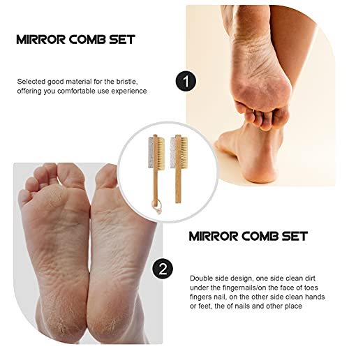 Minkissy 2 stuks houten nagelkwasten hout vingernagel penseel dop vinger nagelborstel reiniging nagelborstel manicure… - Afbeelding 8